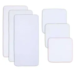 【数量限定】綿100% オーガニック がーぜハンカチ 赤ちゃん 6枚セット(沐浴布3枚＋ハンカチ3枚) ガーゼ ベビー 沐浴布 沐浴ガーゼ TSD