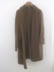 ◇ ABITOKYO アビトーキョー ロング丈 長袖 ニット カーディガン ブラウン レディース E  【1303280013869】
