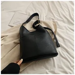 肩掛け バッグ 大容量 ソフト レトロ  通勤 シンプル おしゃれ 斜め掛け バケツ型 レディース バッグ M250310-1366