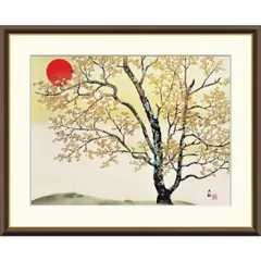 絵画　額縁　複製画　横山大観　アクリル板 楽天市場】横山大観 「桜」 複製画 額入り 色紙額 特殊工芸画 春