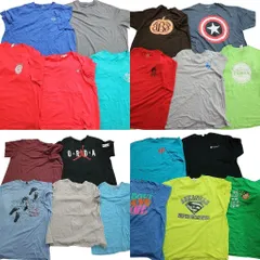 古着卸 まとめ売り カラーmix プリント 半袖Tシャツ 20枚セット (メンズ 3XL /4XL ) ビッグサイズ キャプテンアメリカ 中古 古着 MS3056