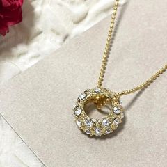 ☆スワロフスキー社 (刻印あり）立体ボール ペンダントトップ ゴールド 