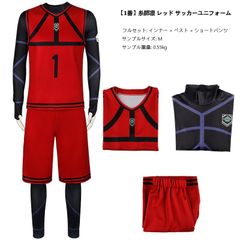 【1番】糸師凛 レッド サッカーユニフォーム