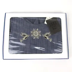 アナスイ エプロン 未使用 綿100％ キッチン 雑貨 ブランド レディース ブルー系 ANNA SUI