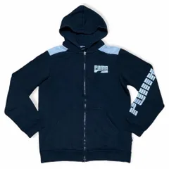 PUMA キッズ 160 トップス フルジップパーカー スウェットパーカー 黒