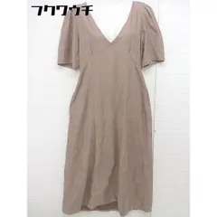 ◇ w closet ダブルクローゼット オープンバック 半袖 ロング ワンピース サイズF ブラウン レディース  【中古】 【1106090003620】のサムネイル