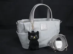 ■新品同様■ ANNASUI アナスイ ホーリー ポリエステル 2WAY クロスボディ ハンドバッグ トート ショルダー グレージュ系 FR4558のサムネイル
