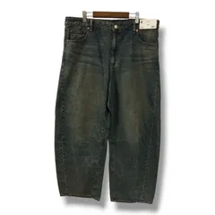 GU ジーユー バレルレッグジーンズ 3XL 青 ブルー 221-352152 (43-02) 古着 Plus-No.344