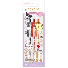 【限定品】ZEBRA　ゼブラ　サラサクリップ　サンリオコラボ　3色セット　0.5㎜　JJ29-SR1-3CA