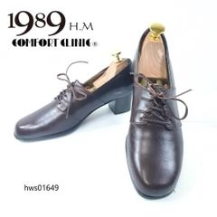 COMFORT CLINIC パンプス チャンキーヒール スクエアトゥ 23.5cm コンフォートクリニック ブラウン レディース hws01649