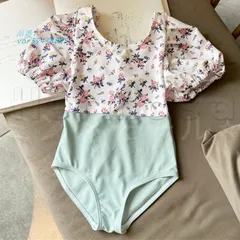 【新品?未使用】子供 水着 女の子 花柄 リボン 子供ファッション 水遊び 送料無料 可愛い水着 海 水泳用 川 デザイン 気持ちいい 海水浴 水