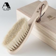 藤本虎 手植馬毛 カシミヤ用洋服ブラシ 木製ハンドル - メルカリ
