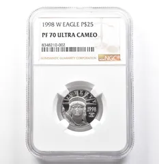 1998 W EAGLE プラチナ貨 プルーフコイン $25 PF70 1998 W EAGLE プラチナ貨 プルーフコイン $25 PF70