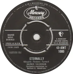 英7” Sarah Vaughan Eternally / Youre My Baby 45AMT1080 Mercury /00080