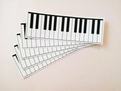 ≪鍵盤≫ シール 【2オクターブ プラス 小】5枚セット