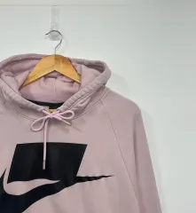 Nike(ナイキ） ボックスロゴ ビックスウォッシュ ラベンダー プルオーバー オーバーサイズ フード付きTシャツ