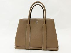 HERMES エルメス ガーデンパーティTPM トートバッグ ネゴンダ エトープ レザー B刻印 超美品