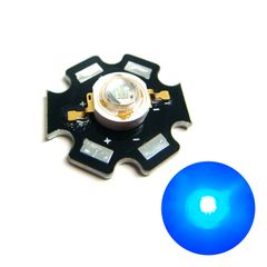 パワーLED Edison 1W 青色 EDEB-1LA1 星型ヒートシンク付き 10個