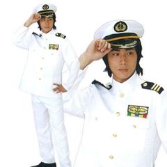 海上自衛隊幹部第3種夏制服上下/ベルト 制帽/1佐階級章/防衛記念章/白