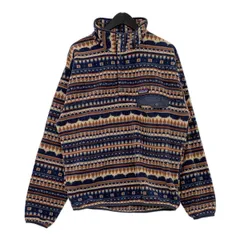 Patagonia ライトウェイシンチラスナップT フリース プルオーバー 総柄 メンズ Mサイズ ブルー/ブラウン パタゴニア トップス DM14285■