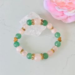 人間性を高め富を得る/クンツァイト・アクア・シトリン/パワーストーンブレスレット N24.新作《許し・癒し・慈愛・共感・深い愛情》ファントム