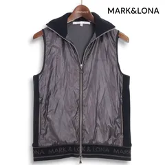 完売品MARK&LONA マークアンドロナ　ベスト マークアンドロナ ダウンベスト ブルー系×ライトグレー 星柄