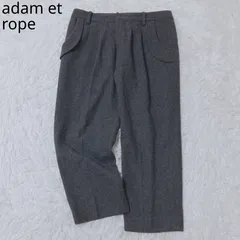 アダムエロペ　パンツ　テーパード　グレー　ウール混　オフィスカジュアル　シンプル　大人女子　サイズ36 Sサイズ相当