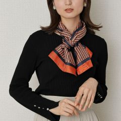 レディース スカーフ シルク100％ 絹 日本製 国産 幾何柄 ロング おしゃれ