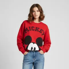 90s 00s DISNEY ミッキーマウス スウェット M US古着