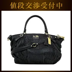 COACH コーチ MADISON 16264 ハンドバッグ ブラック レザー 楽天市場】【布袋あり】COACH コーチ マディソンギャザー