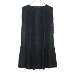 JUNKO SIMADA ジュンコシマダ ノースリーブ ワンピース ブラック レディース 古着