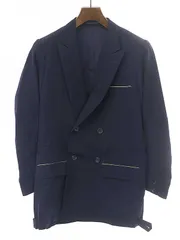 Yohji Yamamoto POUR HOMME ヨウジヤマモト プールオム 1993AW パイピング刺し子パッチバックジップジャケット ネイビー サイズ：Sのサムネイル
