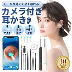 耳かき カメラ 800万画素 11点セット付き みみかき  LEDライト 耳掃除 イヤースコープ IPX5防水 3.5mm極細レンズ WIFI接続 温度制御　11セット