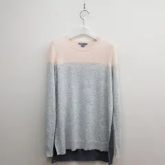 Vince - 055ヴィンス 水色やわらか♡ウールカシミアオーバーサイズニット S 無縫製☆100％カシミア】Vネックセーター＊S～XXLサイズ