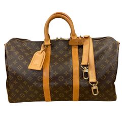 Louis Vuitton  ルイヴィトン モノグラム キーポル バンドリエール45 M41418 ボストンバッグ ネームタグ ポワニエ ゴールド金具