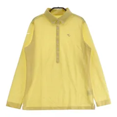 サイズ：L CALLAWAY キャロウェイ  長袖ポロシャツ ボタンダウン ストライプ柄 イエロー系 [240101414916] ゴルフウェア レディース ストスト
