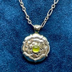 【美品】ジョージジェンセン　ペリドット　フラワーバース　ペンダント　ネックレス Georg Jensen - ジョージ ジェンセン ペリドット フラワー