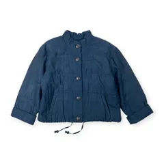 Leilian レリアン 中綿 スエード風 ジャケット コート サイズ 9号 /レディース/日本製/ネイビーブルー系