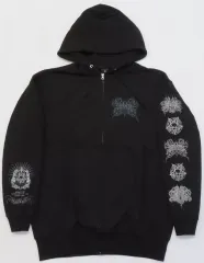 BABY L ベビーメタル 手書きロゴ総柄パーカー L ブラック（新品） BABY METAL ベビーメタル 手書きロゴ総柄パーカー L ブラック