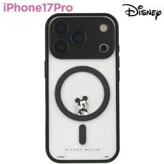ディズニー iPhone17Pro ケース クリア 半透明 magsafe ミッキーマウス スマホ カバー エアクッション ハイブリッド 耐衝撃 iPhone アイフォン マットクリア マグセーフ 【１週間以内発送】【ゆうパケットにて発送】