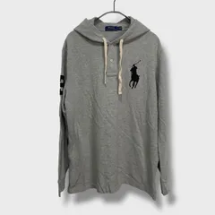 ☆POLO RALPH LAUREN☆ラルフローレン☆ラガーパーカー☆ロングスリーブパーカー☆ビッグポニー☆グレー☆L☆F25M