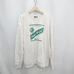 ◇ ⊇ NESTA BRAND ネスタブランド ロゴプリント 長袖 スウェットトレーナー サイズXL ホワイト系 メンズ E  【1503060014882】