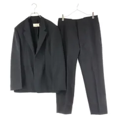 Maison Margiela (メゾンマルジェラ) 20SS Polyester Twill S50FT0113 ポリエステルツイル セットアップスーツ シングルジャケット スラックスパンツ ブラックのサムネイル