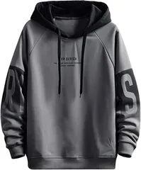 X-cross クロス 裏起毛パーカー メンズ 冬 御洒落 プルオーバー 秋 カジュアル プリント フード付き 裏毛 韓国 ヒップホップ ストリート ファッション b系 フリースパーカー ロゴ入り 長袖(グレー,  S)