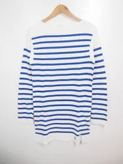 定番 ORCIVAL オーチバル ボーダー バスク シャツ ロング カットソー ワンピース 白青 526J★4