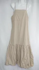 ■ 関西ファッション連合 ロング丈 ワンピース サイズM ベージュ レディース E  【1407180016088】