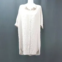 ◇ ROPE PICNIC ロペピクニック フロントボタン シアー シャツ風 長袖 ロング ワンピース サイズ38 ベージュ レディース E 【1309250017455】