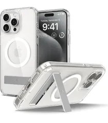 ★Spigen 【創業18年の技術力】 iPhone15Pro ケース MagSafe クリア キックスタンド付き 耐衝撃 米軍MIL規格取得MagSafe ワイヤレス充電対応 ウルトラ・ハイブリッド S マグフィット ACS06722 (クリスタル・クリア)