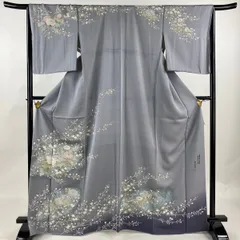 正絹さがみ謹製友禅作家岡山武子手描き雪輪単衣袷