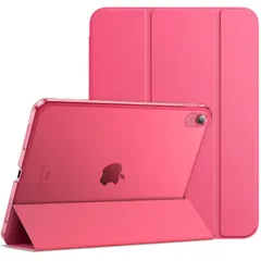 JEDirect iPad 10 ケース（10.9インチ、2022モデル、第10世代用）スリムスタンドハードバック ウェイクアップ/オートスリープ機能付き タブレットカバー (ピンク)